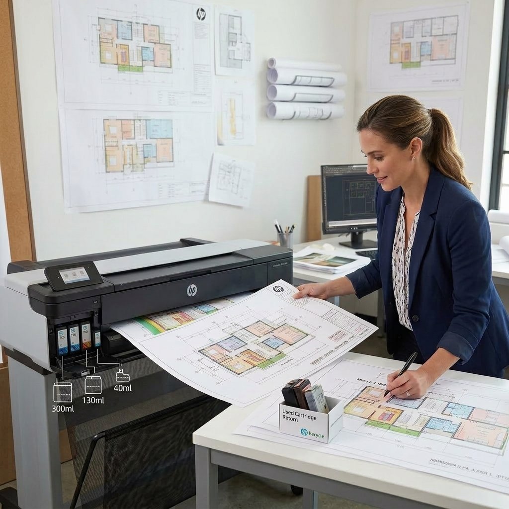 Plotter compacto para oficina